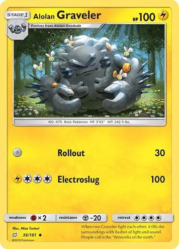 Sun & Moon Team Up Uncommon 36/181 Alolan Graveler