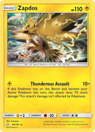Sun & Moon Team Up 40/181 Zapdos