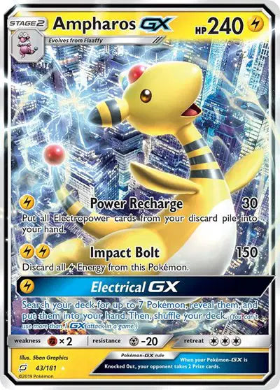 Sun & Moon Team Up 43/181 Ampharos GX
