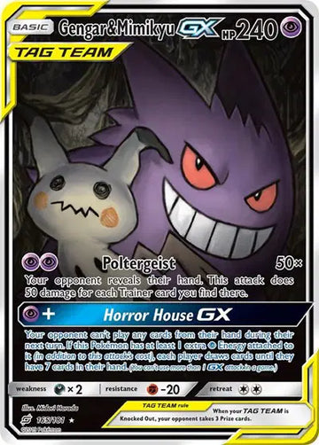 Team Up 165 Gengar & Mimikyu GX (Alternate Full Art)