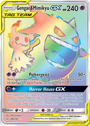 Team Up 186 Gengar & Mimikyu GX (Secret)