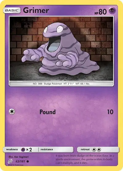 Sun & Moon Team Up Common 62/181 Grimer