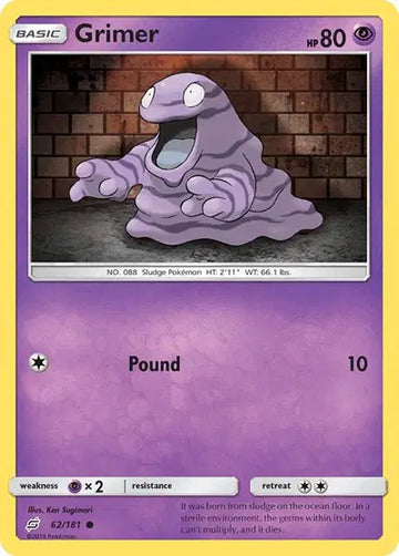 Sun & Moon Team Up Common 62/181 Grimer