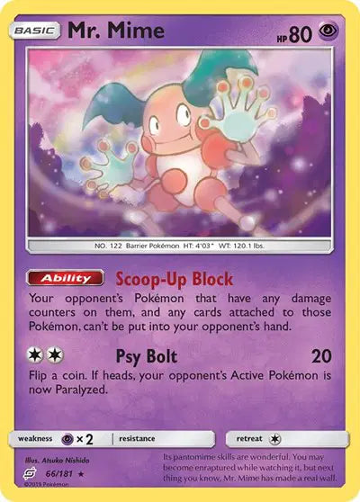 Sun & Moon Team Up 66/181 Mr. Mime