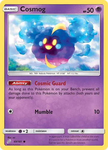 Sun & Moon Team Up Common 69/181 Cosmog