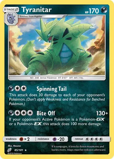SUN & MOON Team Up 85/181 Tyranitar