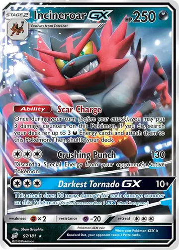 Sun & Moon Team Up 97/181 Incineroar GX