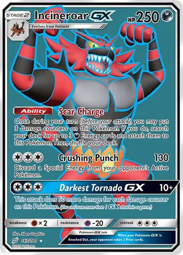 Sun & Moon Team Up 167/181 Incineroar GX (Full Art)