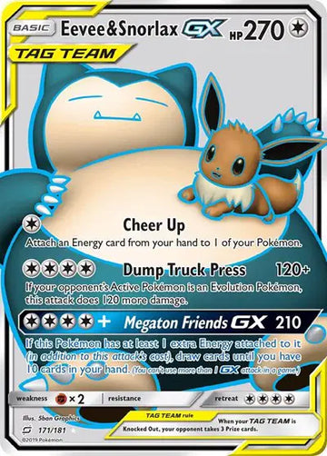 Team Up 171 Eevee & Snorlax GX (Full Art)
