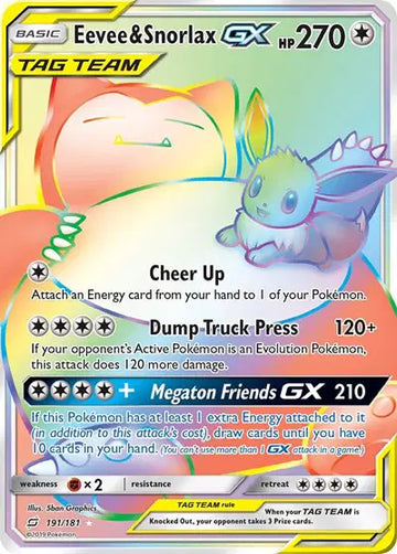 Team Up 191 Eevee & Snorlax GX (Secret)