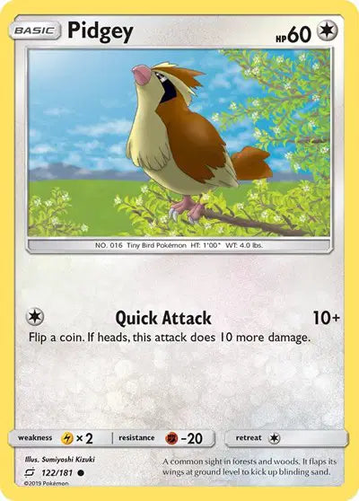 Sun & Moon Team Up Common 122/18111 Pidgey