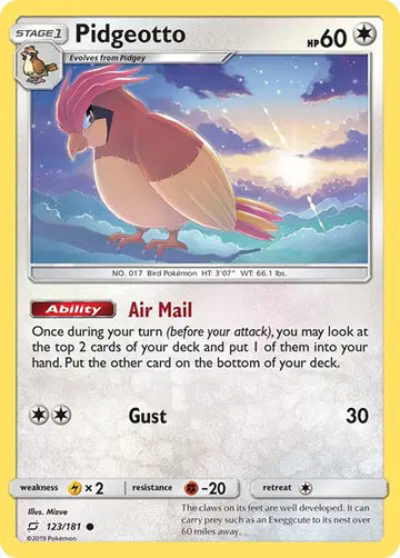 Sun & Moon Team Up 123/181 Common Pidgeotto
