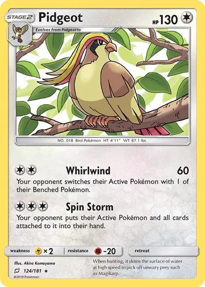 Sun & Moon Team Up 124/181 Pidgeot