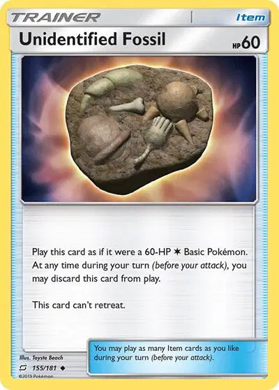 Sun & Moon Team Up 155/181 Unidentified Fossil