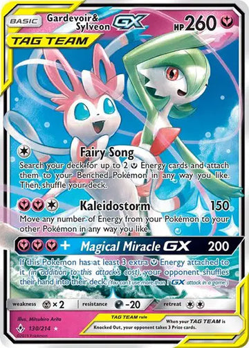 Sun & Moon Unbroken Bonds 130/214 Gardevoir & Sylveon GX