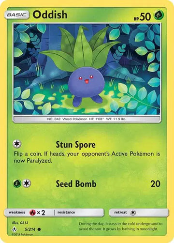 Sun & Moon Unbroken Bonds  5/214 Oddish