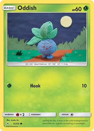 Sun & Moon Unbroken Bonds 6/214 Oddish