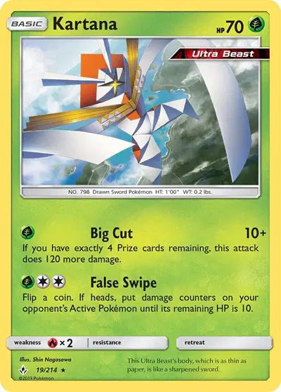 Sun & Moon Unbroken Bonds 19/214 Kartana