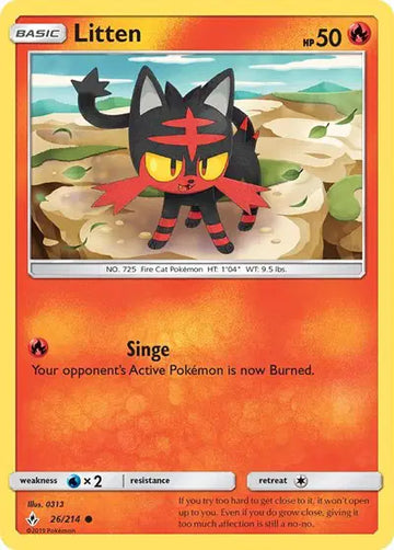 Sun & Moon Unbroken Bonds 26/214 Litten (26)