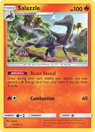 Sun & Moon Unbroken Bonds 31/214 Salazzle