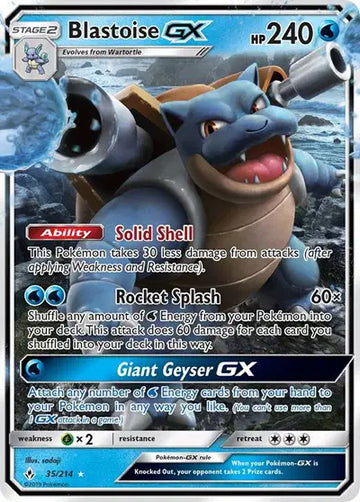 Sun & Moon Unbroken Bonds 35/214 Blastoise GX
