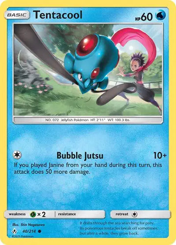 Sun & Moon Unbroken Bonds 40/214 Tentacool