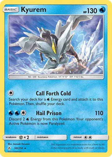 Sun & Moon Unbroken Bonds 50/214 Kyurem