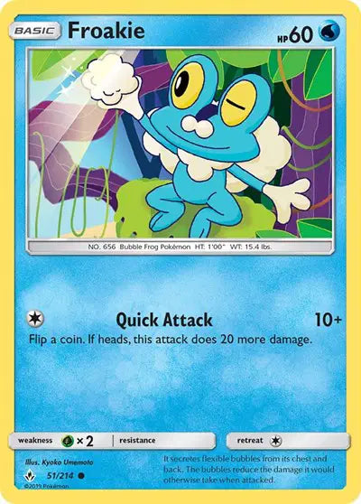 Sun & Moon Unbroken Bonds 51/214 Froakie