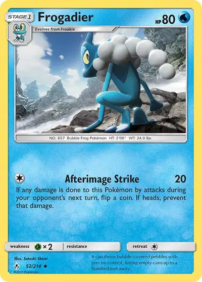 Sun & Moon Unbroken Bonds 52/214 Frogadier