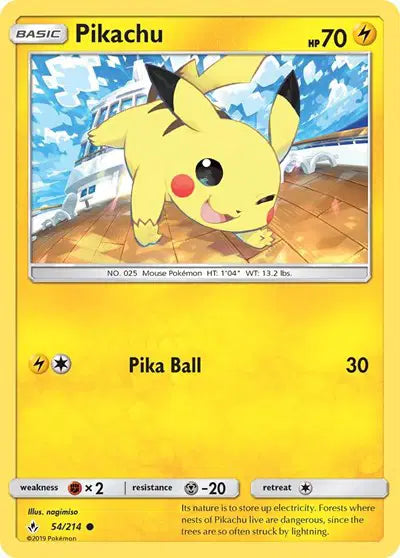 Sun & Moon Unbroken Bonds 54/214 Pikachu