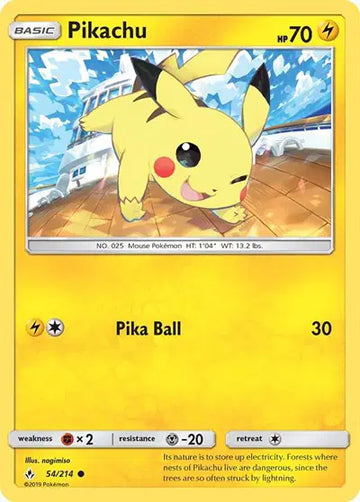 Sun & Moon Unbroken Bonds 54/214 Pikachu