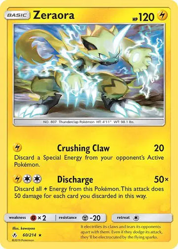 Sun & Moon Unbroken Bonds 60/214 Zeraora