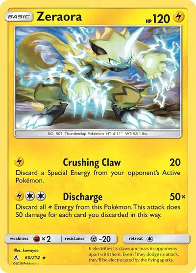 Sun & Moon Unbroken Bonds 60/214 Zeraora