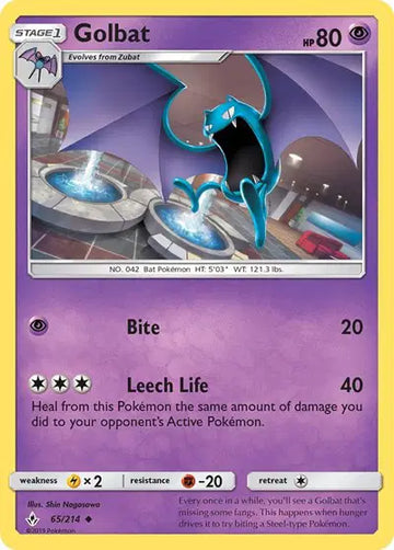 Sun & Moon Unbroken Bonds 65/214 Golbat