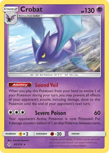Sun & Moon Unbroken Bonds 66/214 Crobat