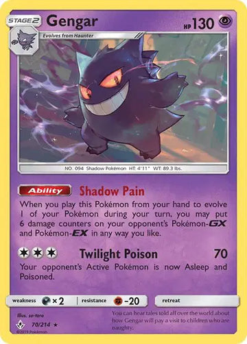 Sun & Moon Unbroken Bonds 70/214 Gengar