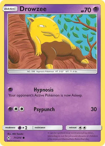 Sun & Moon Unbroken Bonds 71/214 Drowzee