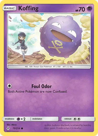 Sun & Moon Unbroken Bonds 73/214 Koffing