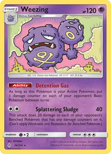 Sun & Moon Unbroken Bonds 74/214 Weezing