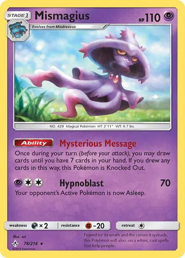 Sun & Moon Unbroken Bonds 78/214 Mismagius