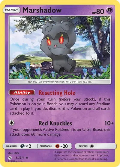 Sun & Moon Unbroken Bonds 81/214 Marshadow
