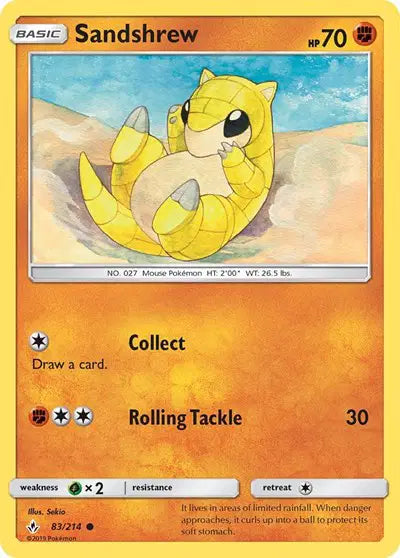 Sun & Moon Unbroken Bonds 83/214 Sandshrew