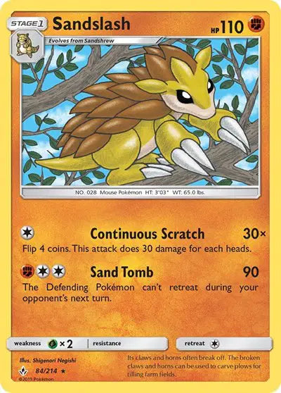 Sun & Moon Unbroken Bonds 84/214 Sandslash