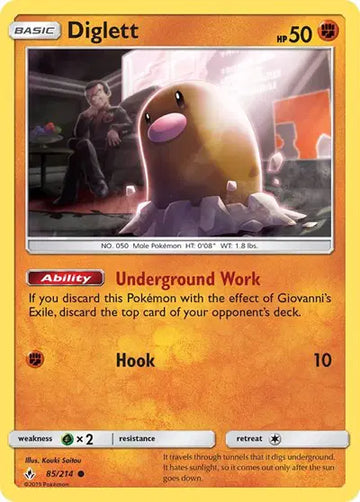 Sun & Moon Unbroken Bonds 85/214 Diglett