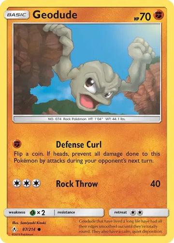 Sun & Moon Unbroken Bonds 87/214 Geodude