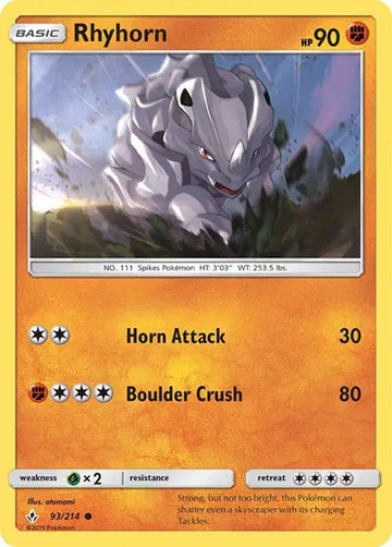 Sun & Moon Unbroken Bonds 93/214 Rhyhorn (93)