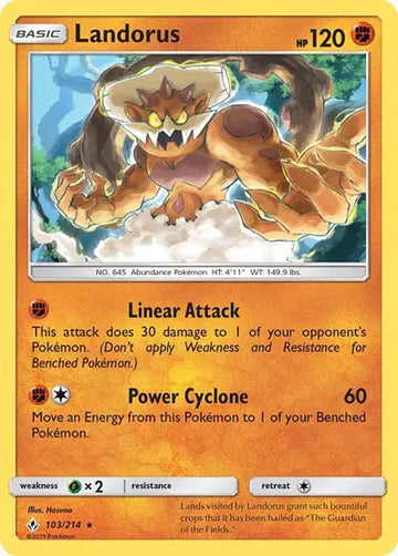 Sun & Moon Unbroken Bonds 103/214 Landorus