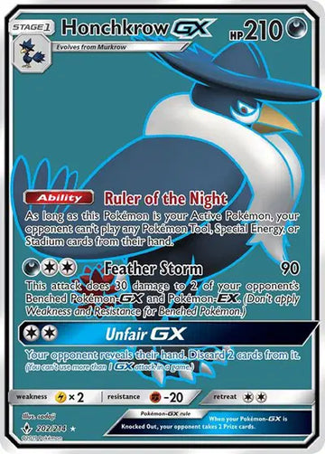 Sun & Moon Unbroken Bonds 202/214 Honchkrow GX (Full Art)