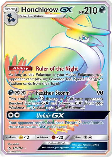 Sun & Moon Unbroken Bonds 223/214 Honchkrow GX (Secret)