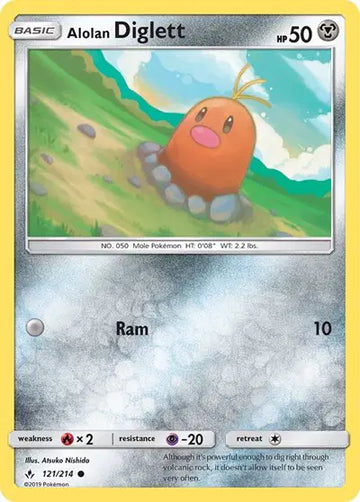 Sun & Moon Unbroken Bonds 121/214 Alolan Diglett